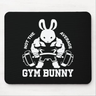 Mens Easter Day Gym Bunny Rabbit Weightlifting Mouse Pad