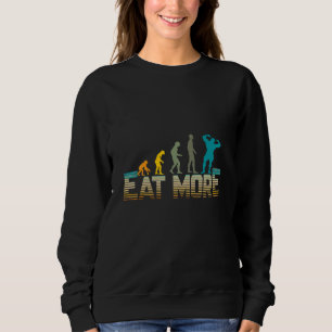 Mens Eat More Retro Bodybuilders Men Evolution Sweatshirt