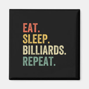 Mens Eat Sleep Billiards Repeat Funny Pool Player Magnet