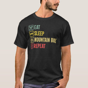 Mens Eat Sleep Mountain Bike Repeat T-Shirt
