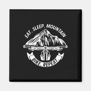 Mens Eat Sleep Mountain Bike Shirt Funny Mtb Bikin Magnet