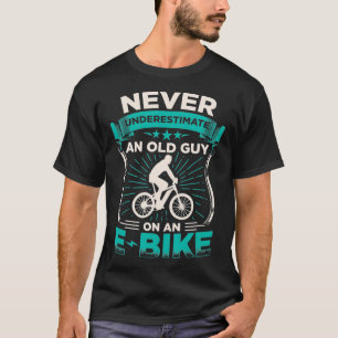Mens EBike Cyclist  Electric Mountain Bike Dad T-Shirt