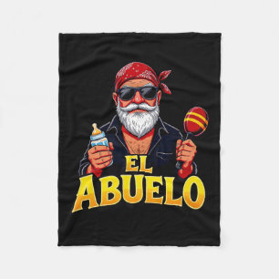 Mens El Abuelo Funny Design For Mexican Grandpas P Fleece Blanket