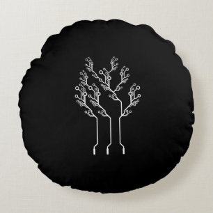 Mens Electrician Electrical Engineer Computer Nerd Round Cushion