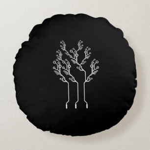 Mens Electrician Electrical Engineer Computer Nerd Round Cushion