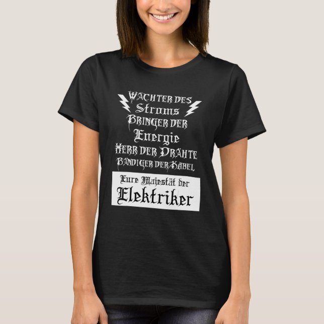 Mens  Electrician T-Shirt (Front)