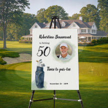 Men's Elegant Golf Theme Photo 50th birthday