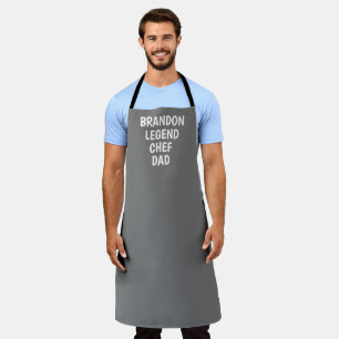 Men's Elegant Grey Modern Simple Dad Chef  Apron