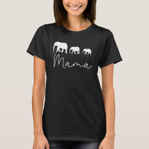 Mens Elephant Mum 3 Announcement Triplets Mama Of T-Shirt