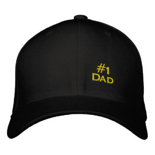 Men's Embroidered Number 1 Dad Embroidered Hat