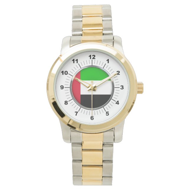 Men's Emirates Flag Oversized Two-Tone Watch (Front)