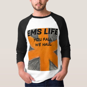 Men's EMT orange and graphite star of life T-Shirt