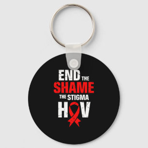 Mens end the shame the stigma hiv aids awareness key ring