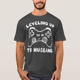 Mens Engagement for Groom Video Game Lovers Funny  T-Shirt