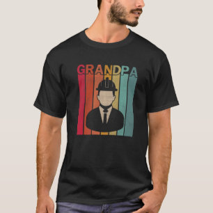 Mens Engineer Retro Style Vintage Grandpa Graphic T-Shirt