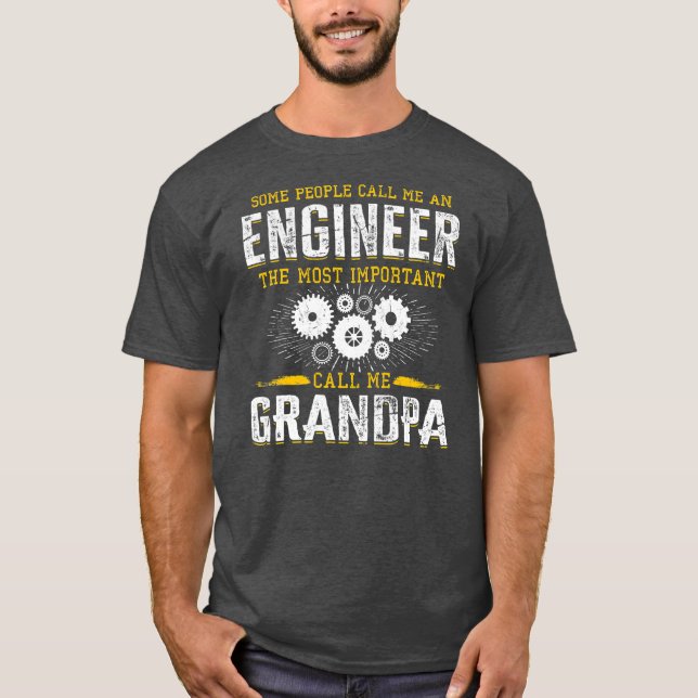 Mens Engineering Dad Grandpa Engineer  T-Shirt (Front)