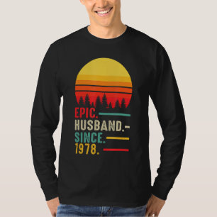 Mens Epic Husband Since 1978, Happy Anniversary T-Shirt