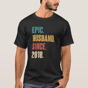 Mens Epic Husband Since 2018 - 5th Year Wedding An T-Shirt