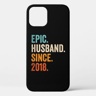 Mens Epic Husband Since 2018 wedding anniversary iPhone 12 Case