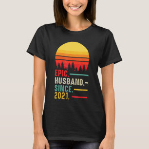 Mens Epic Husband Since 2021, Happy Anniversary T-Shirt