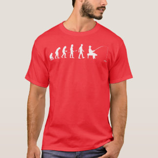 Mens Evolution Of Man Fishing Fathers Day T-Shirt