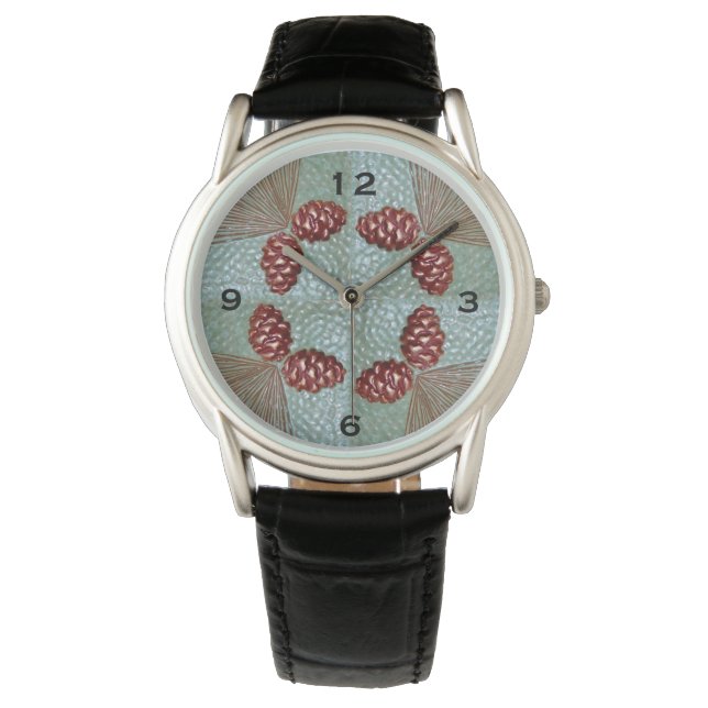 Men's eWatch Watch with pinecones (Front)