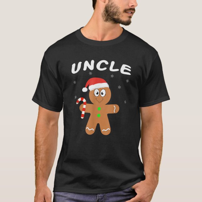 Mens Family Matching Christmas Outfits Gingerbread T-Shirt (Front)