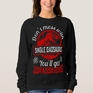 Mens Family Matching Single Dad Dinosaurs Christma Sweatshirt