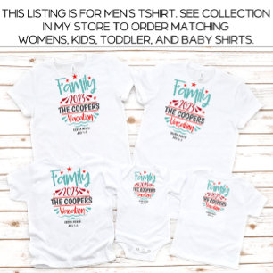 Men's Family Vacation Beach Summer Custom T-Shirt