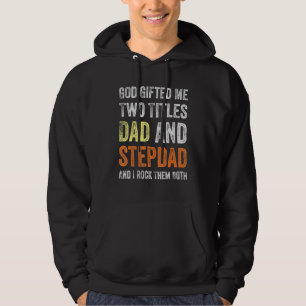 Mens Fanny Fathers Day Ed Titles Dad And Stepdad Hoodie