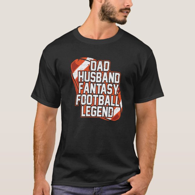 Mens Fantasy Football Player Dad Husband Fantasy F T-Shirt (Front)