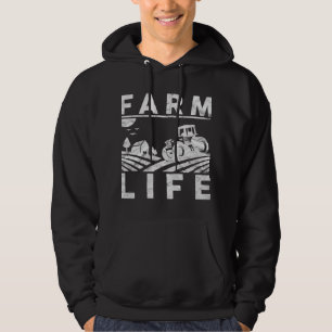 Mens Farm Life Funny Farming Farmer Arable Hoodie