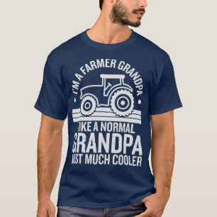 Mens Farmer Grandpa Design For Tractor Farming T-Shirt