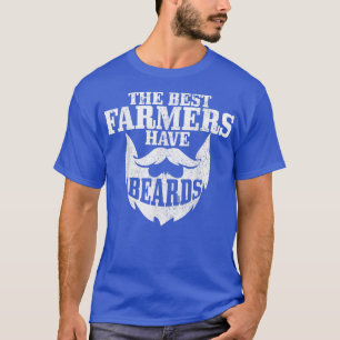 Mens Farmer The Best Farmers Have Beards Funny Vin T-Shirt
