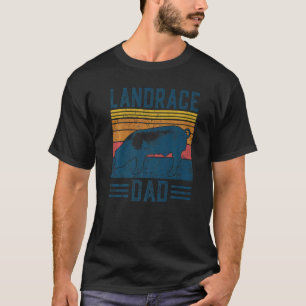 Mens Farming Breed Vintage Landrace Pig Dad T-Shirt