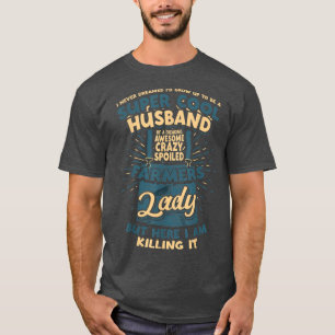 Mens Farming Husband Farmer Farm T-Shirt