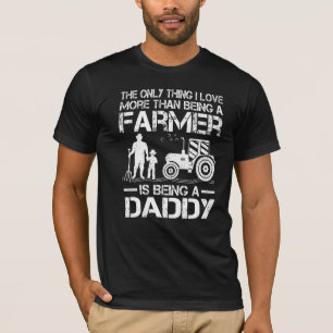 Mens  Farming Tractor Retro Farmer Daddy Father's  T-Shirt