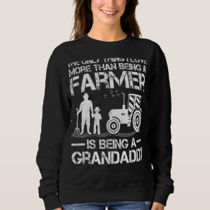 Mens Farming Tractor Retro Farmer Grandaddy Fathe Sweatshirt