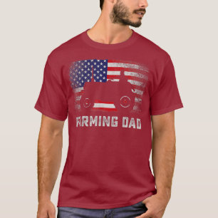 Mens Farming vintage Farms lover flag Tractors T-Shirt