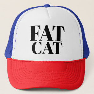 Mens Fashion Funny Novelty Baseball FAT CAT Trucker Hat