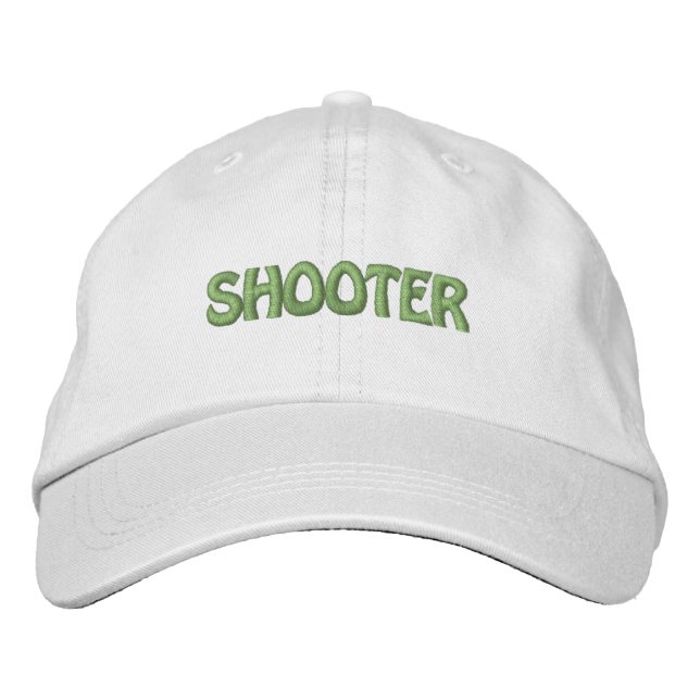 Mens Fashion Funny Novelty Golf Style SHOOTER Embroidered Hat (Front)