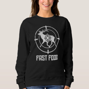 Mens Fast Food Deer Hunter Target Love Bow Rifle H Sweatshirt