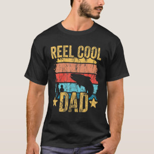 Mens Father And Son Fishing Retro Reel Cool Dad T-Shirt