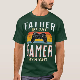 Mens Father By Day Gamer By Night Video Game Lover T-Shirt