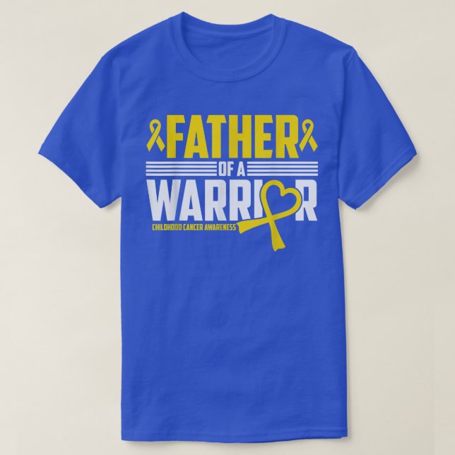 Mens Father Childhood Cancer Awareness Survivor Ri T-Shirt (Design Front)