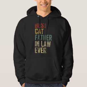 Mens  Father Day Best Cat Father In Law Ever Vinta Hoodie
