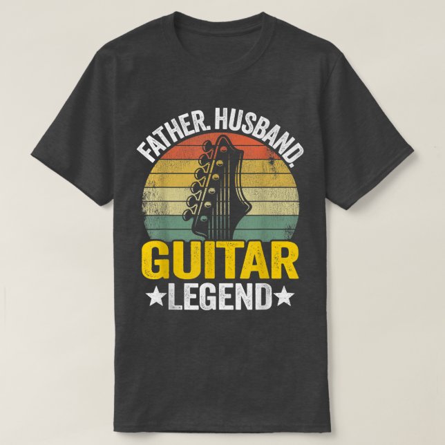 Mens Father Husband Guitar Legend Guitar Dad Guita T-Shirt (Design Front)