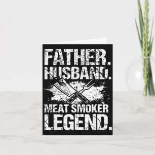 Mens father husband meat smoker legend grilling card