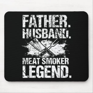 Mens father husband meat smoker legend grilling mouse pad