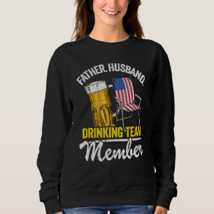 Mens Father Husband Usa Drinking Team Member 4th O Sweatshirt
